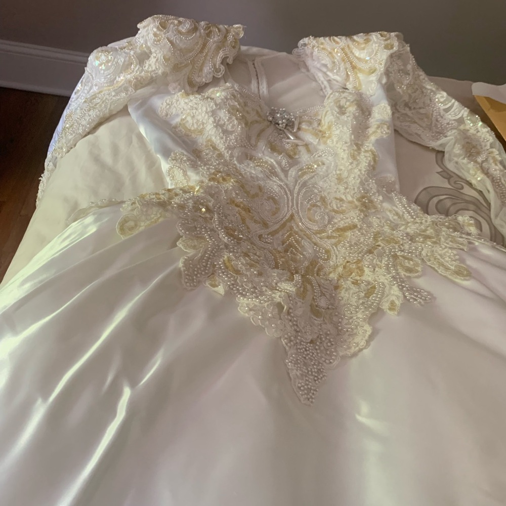 Preserved wedding dress.